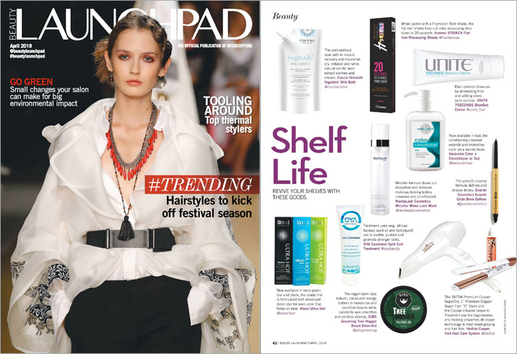 Copperhed featured in Beauty Launchpad Magazine, April 2018